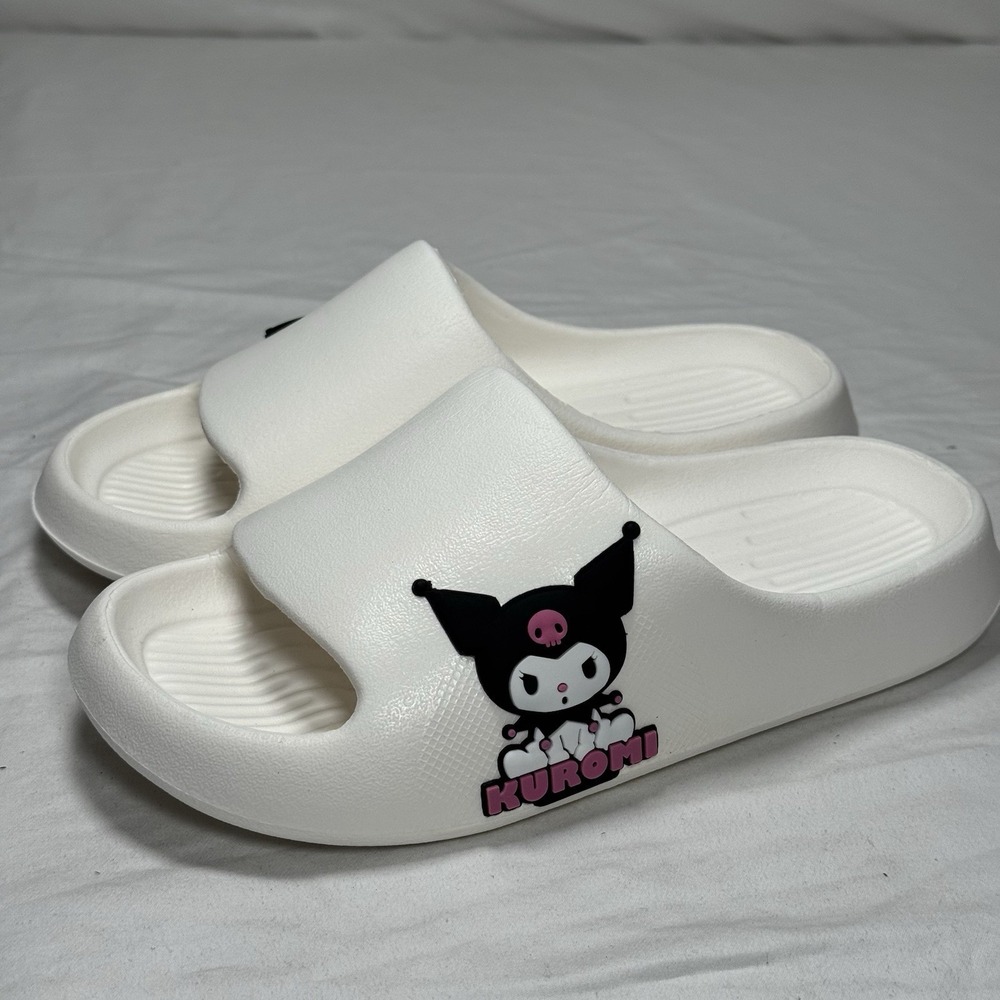 Kids Kuromi Slide Sandals Size US 3–3.5‎ EU 35 White Slip-On Comfort Slides